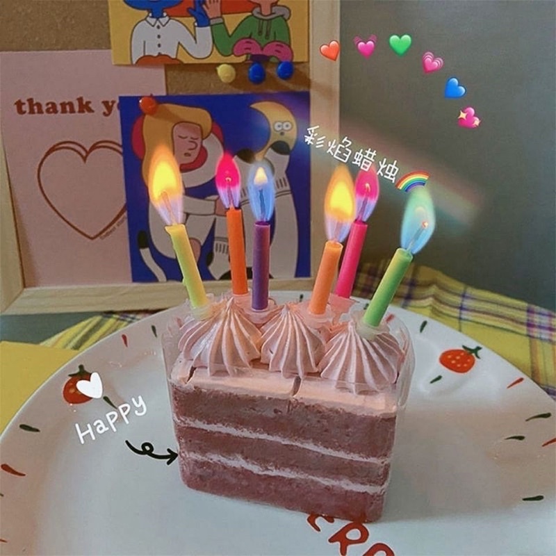 Nến Cây Tạo Lửa Đủ Màu Sắc Khi Đốt Trang Trí Sinh Nhật Trang Trí Bánh Kem - Yori Party