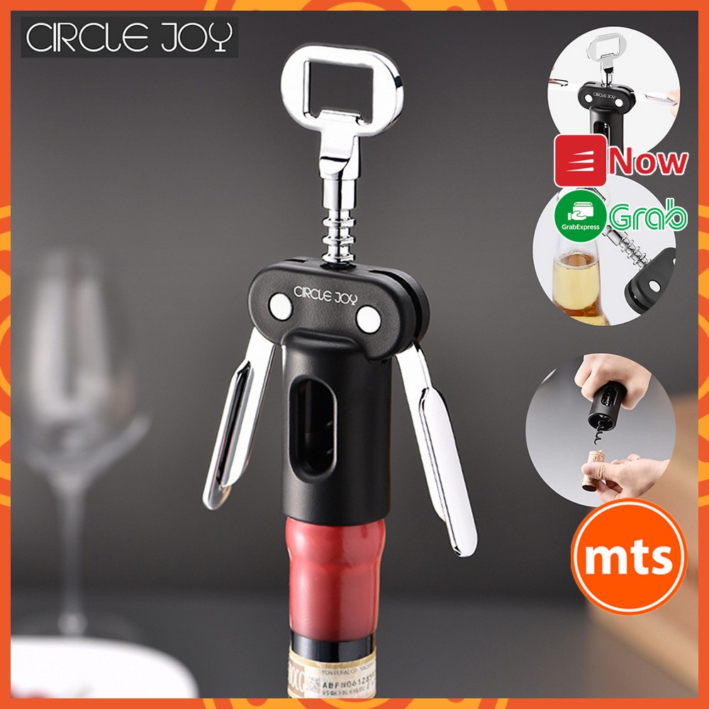 Dụng cụ mở nắp nút chai rượu vang Circle Joy CJ-KP04 cao cấp chính hãng - Minh Tín Shop