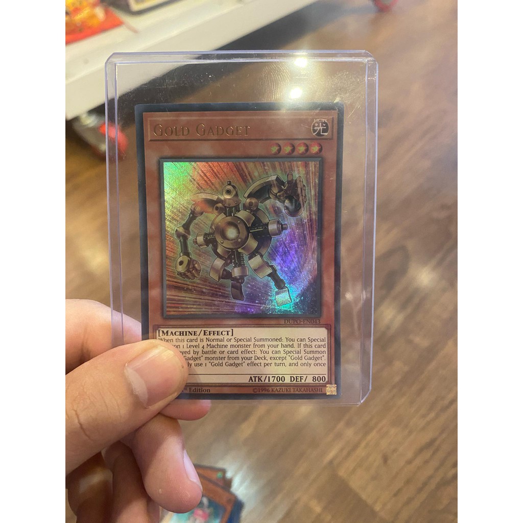 Lá bài thẻ bài Yugioh Gold Gadget – Ultra Rare - Tặng bọc bài nhựa bảo quản