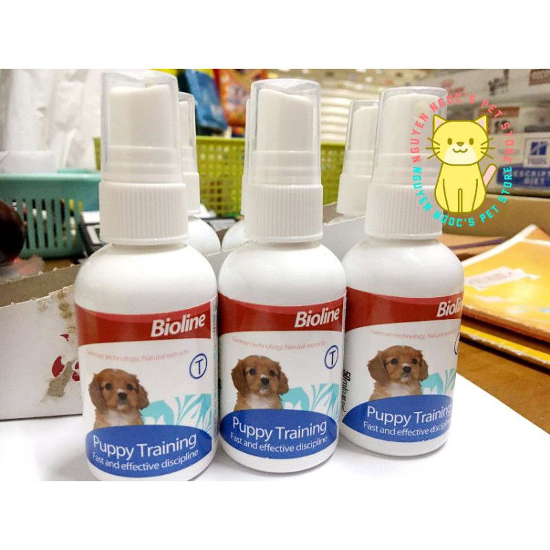 Xịt huấn luyện vệ sinh đúng chỗ cho CÚN BIOLINE PUPPY TRAINING 50ml