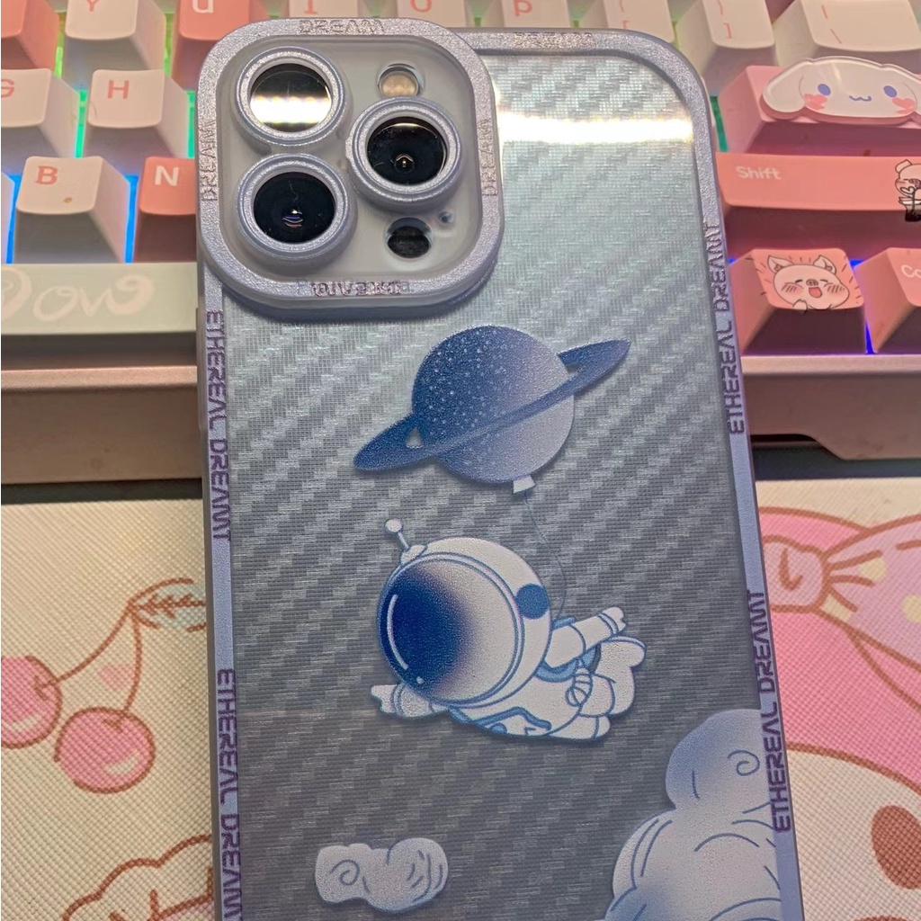Ốp Điện Thoại Tpu Mềm Trong Suốt Hình Phi Hành Gia Cho iPhone 13 13pro 13prm iPhone 11 7Plus 8Plus Xr XS 13 12 Pro Max