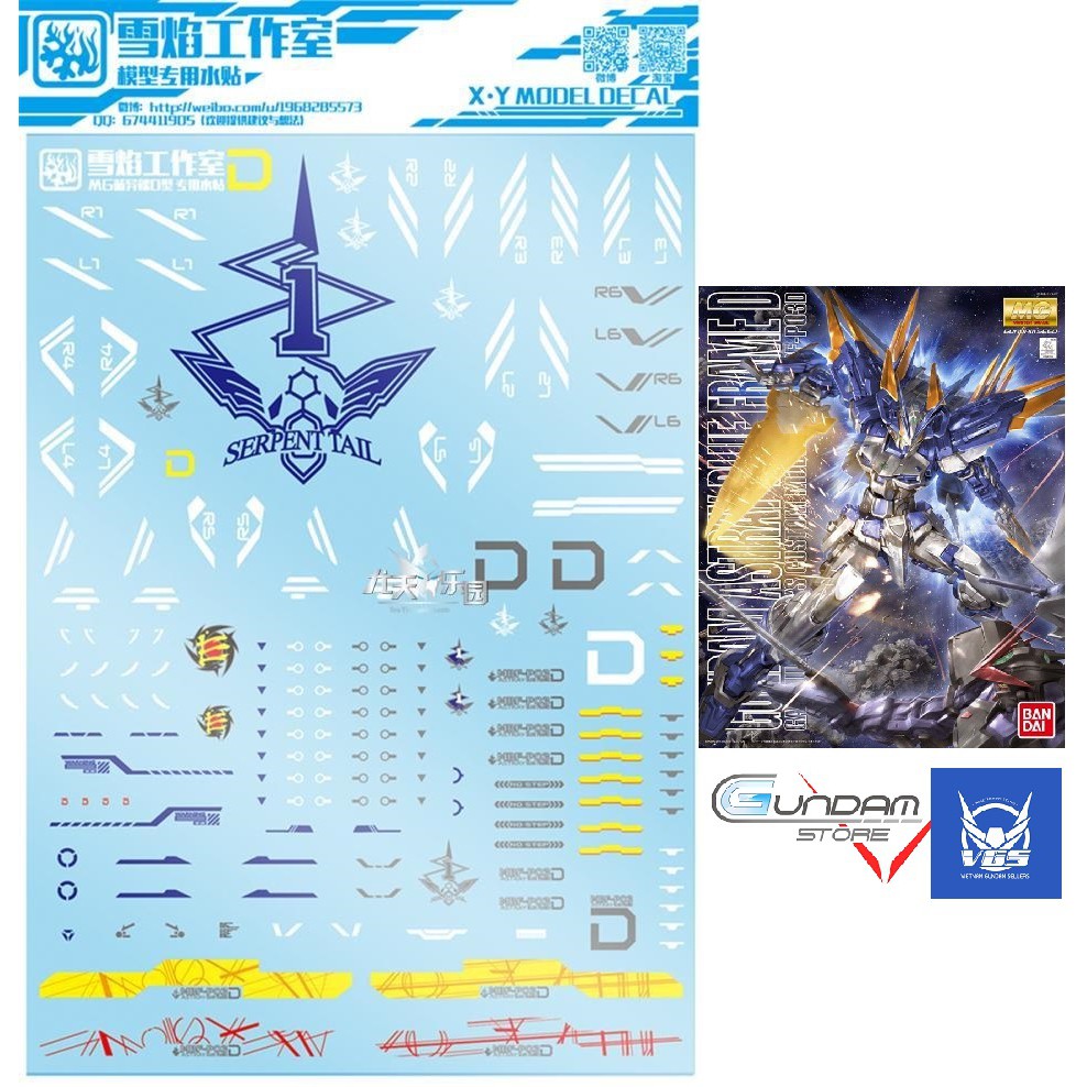 [ PHỤ KIỆN ] Đồ Chơi Lắp Ráp Anime Bộ Decal Mô Hình Gundam Mg Astray Blue Frame D Mẫu 2 Water Decal