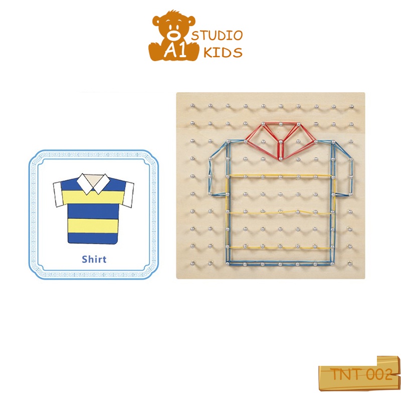 Đồ chơi giáo dục xếp hình bằng dây thun cho bé giúp bé phát triển tư duy - Đồ chơi montessori