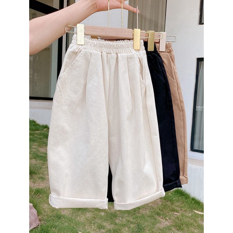 Quần âu ống dài trẻ em gái 2021 phong cách phương Tây