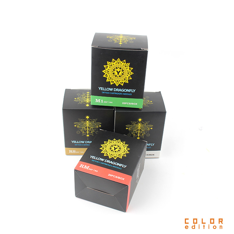 Yellow dragonfly  Box of 20 Tattoo Cartridges Rl / Rs / Rm / M1