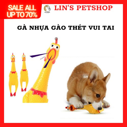 [🛵FREESHIP] GÀ NHỰA GÀO THÉT CHO CHÓ MÈO phát ra tiếng vui tai