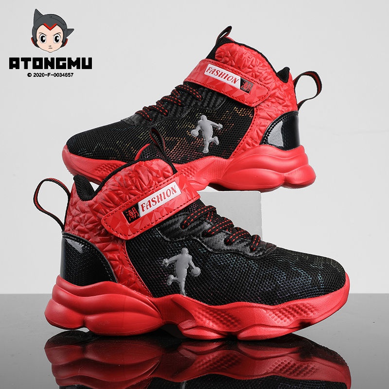 ✟☌Astro Boy Giày trẻ em bé trai Giày bóng rổ học sinh tiểu học đẹp trai 2021 Xu hướng giày thể thao trẻ em cỡ trung mới
