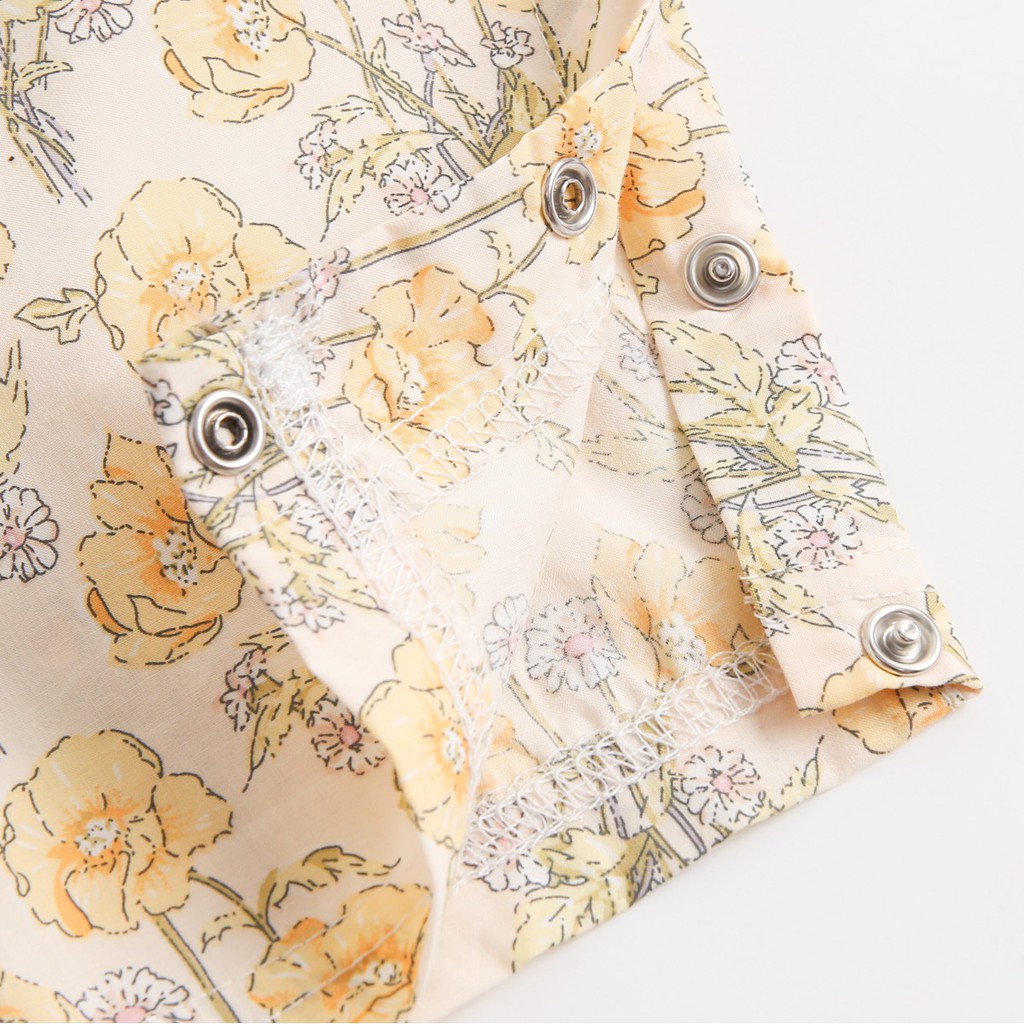 Sanlutoz bông hoa Em bé Các cô gái Áo liền quần Bông