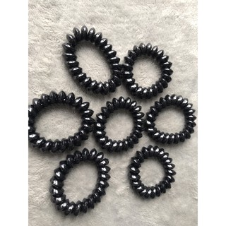 Combo 5 Dây Buộc Tóc, Cột Tóc Lò Xo Màu Đen (Có thể làm vòng tay, móc khoá)