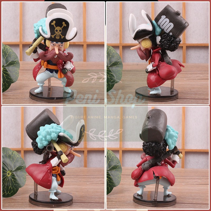 Bộ 9 Mô Hình One Piece Chibi Figure Nhân Vật Luffy Zoro Nami Usop Sanji Chopper Robin Franky Brook Cao 9cm Anime