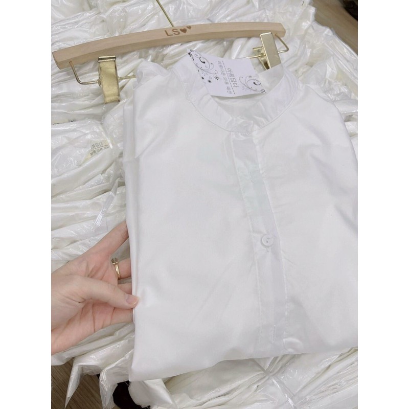 Áo sơ mi trắng tay chun