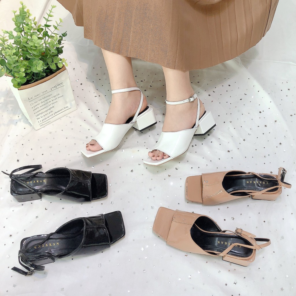 GIÀY SANDAL NỮ CHAANKAN BẢN DA BÓNG 4P VNXK