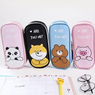 Hộp bút chó mèo động vật to HB32 heo cáo gấu cute dễ thương