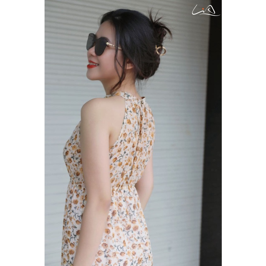 LiA - Đầm Voile Hoa Thiết Kế Cổ Yếm, Đuôi Cá Thanh Lịch, Tinh Tế (LiA1023)