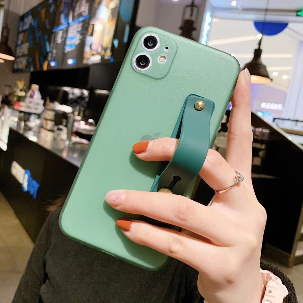 Ốp Lưng Siêu Mỏng Chống Sốc Có Dây Đeo Cho Iphone 11 Pro Max 6s 6 7 8 Plus Xs Max Xr