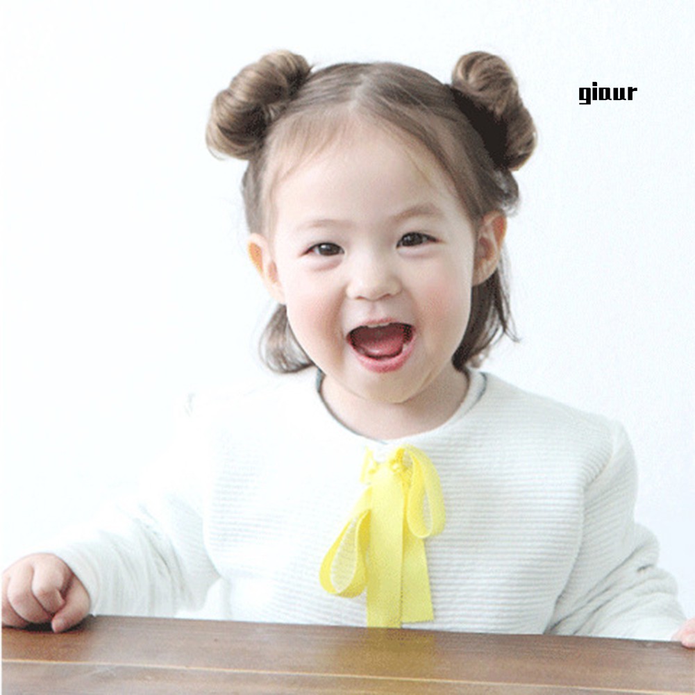 Búi Tóc Giả Xoăn Gợn Sóng Cho Bé Gái