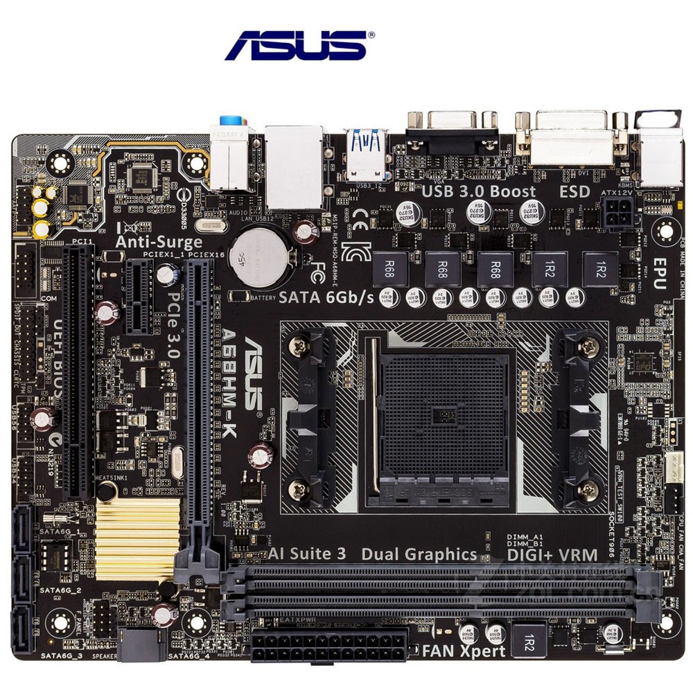 Bo mạch chủ máy tính để bàn ASUS A68HM-K / A68HM-E cho bo mạch chủ cũ AMD FM2 / FM2 + DDR3