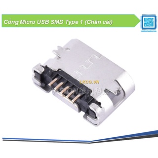 Cổng Micro USB SMD Type 1 (Chân cái)