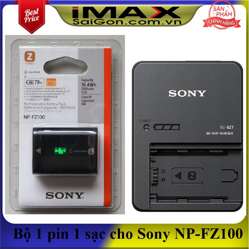 Bộ 1 pin 1 sạc máy ảnh cho Sony NP-FZ100
