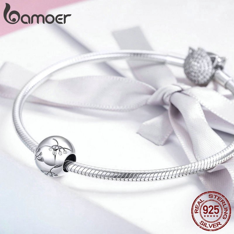 Bamoer Vòng Tay Bạc 925 Xỏ Hạt Hình Hoa Bồ Công Anh