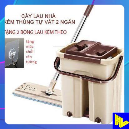 Chổi Lau Nhà Xoay 360 Gạt Nước Có Thùng