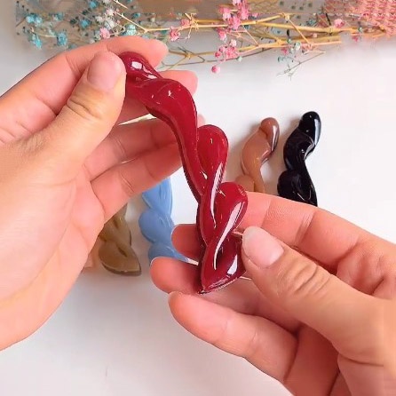 Haimeikang Kẹp tóc cỡ lớn bằng acrylic phong cách Hàn Quốc xinh xắn thời trang