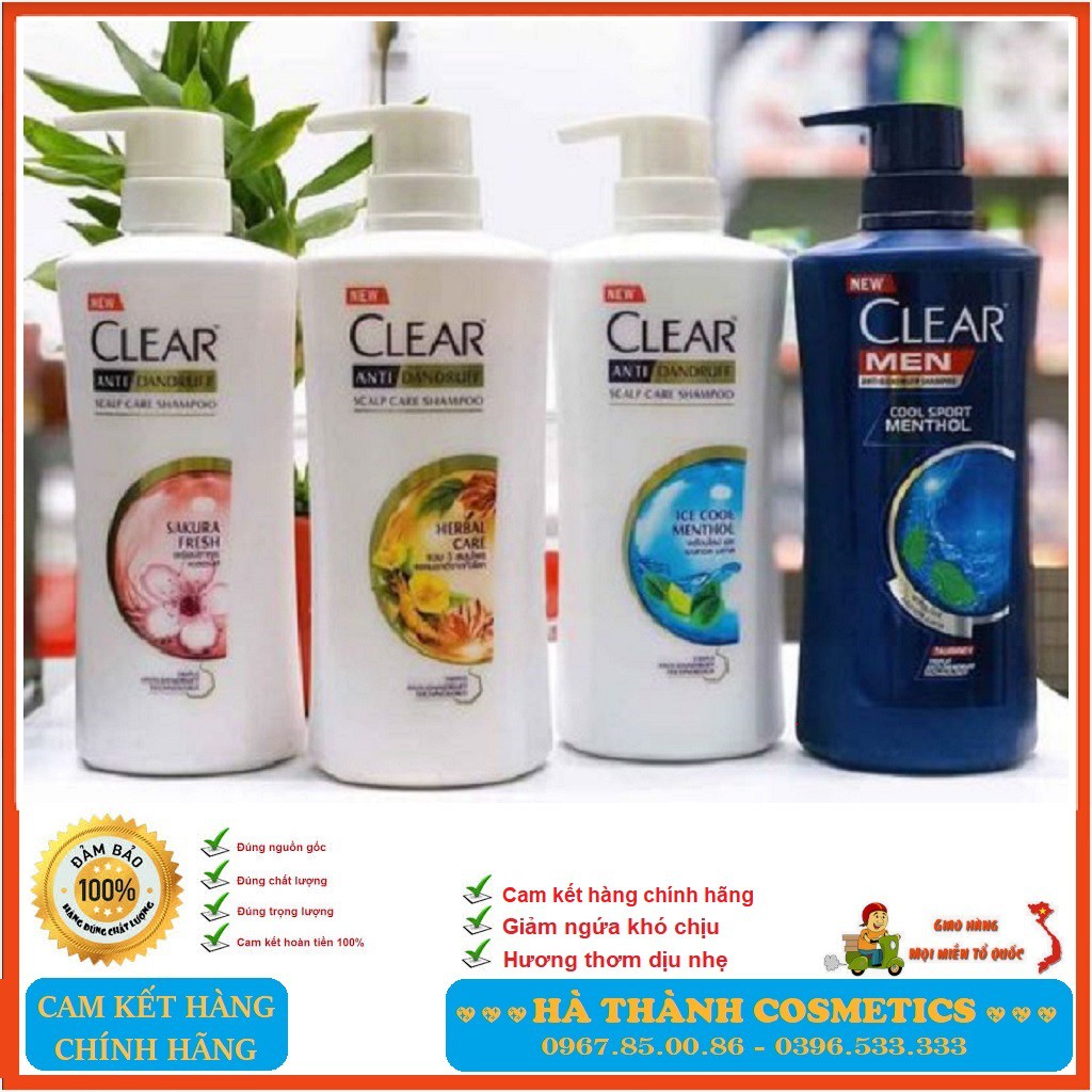Dầu Gội Clear Bạc Hà / Anh Đào / Men / Thảo Dược Thái Lan 450ml | BigBuy360 - bigbuy360.vn