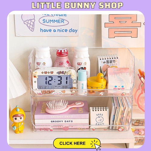 KHAY NHỰA TRONG SUỐT CÓ THỂ ĐỂ XẾP THÀNH TẦNG TIỆN DỤNG BỀN ĐẸP(CÓ TẶNG KÈM STICKER NHƯ HÌNH )