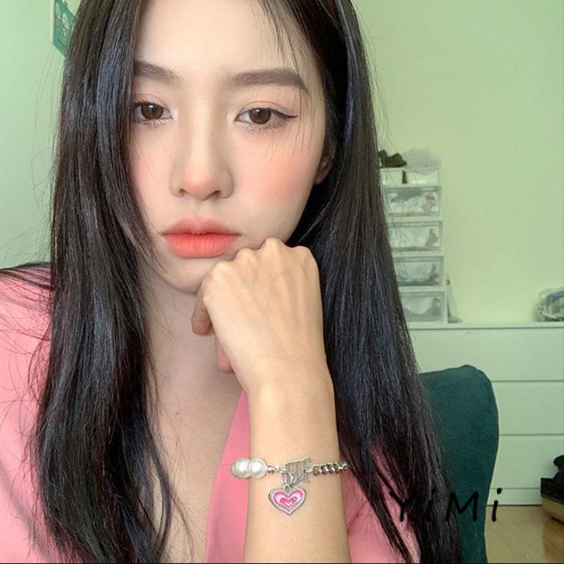 Vòng cổ/Lắc tay  chuỗi ngọc trai giả hình trái tim sang trọng cho nữ