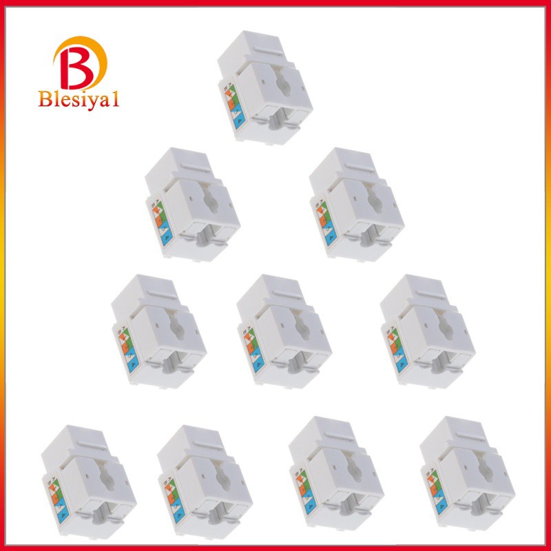 [BLESIYA1] 10x  Cat6 Keystone   Ethernet Punch Down Cat6 Network Module Adapter