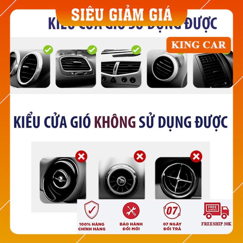 Giá đỡ điện thoại cài cửa gió điều hòa ô tô đế da - Shop KingCar