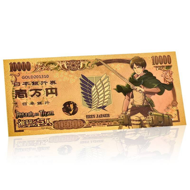 Tiền giấy họa tiết phim Attack On Titan dùng trang trí sáng tạo