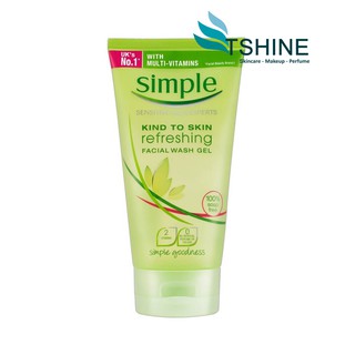 Sữa Rửa Mặt Cho Da Nhạy Cảm Simple Gel Kind To Skin Refreshing Facial Wash Gel (Bestseller)