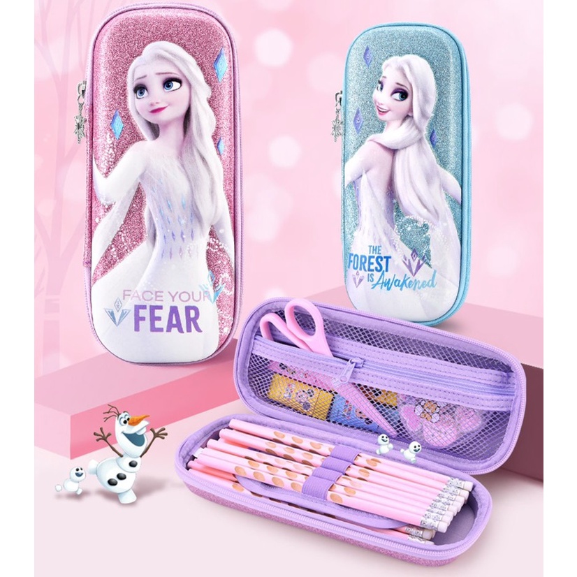 HB95015 Xả kho Hộp bút hoạt hình elsa spiderman cho bé hàng nhập