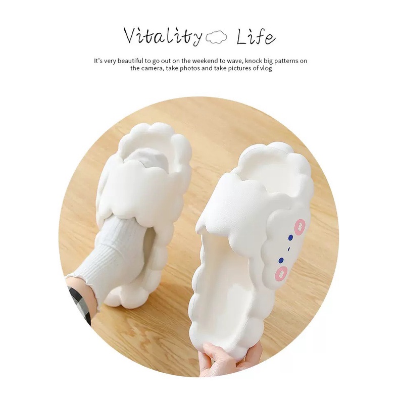 Dép nữ quai ngang Khuôn 3D ☁️ Đám Mây ☁️, Độc Nhẹ Êm MSP Mây 558