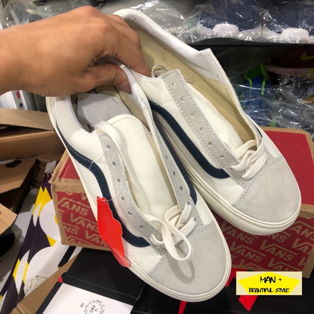 (Ảnh chụp) Giày vans style old skool trắng đục | BigBuy360 - bigbuy360.vn