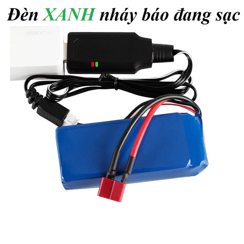 Cáp sạc pin 2S 7.4v cổng nối SM3p / HXJ dùng cho xe mô hình điều khiển