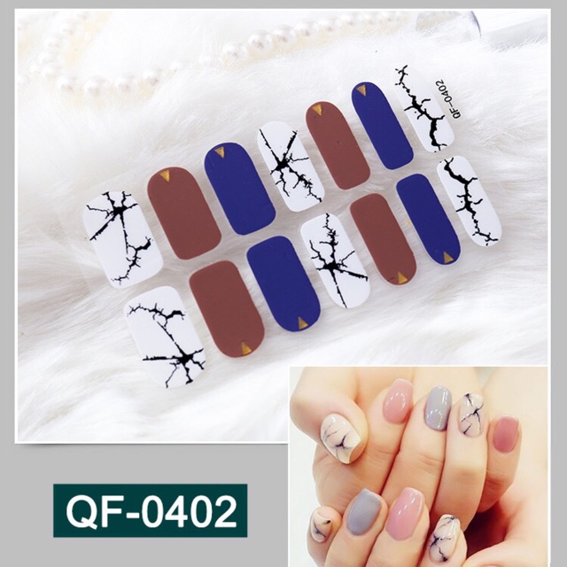 Set dán móng tay Nails dán nghệ thuật nhiều màu - có ngay bộ móng đẹp trong 5 phút (Nail wraps / Nail stickers) CAM05