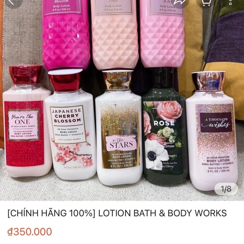[TESTER] (Đọc kĩ mô tả) [CHÍNH HÃNG] Dưỡng thể hương nước hoa Bath and Body Works Mỹ
