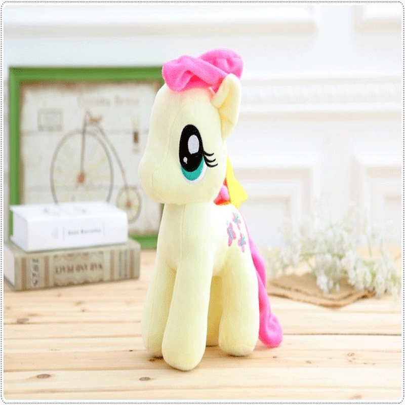 Thú Nhồi Bông Hình Ngựa Pony Cầu Vồng Dễ Thương 25CM