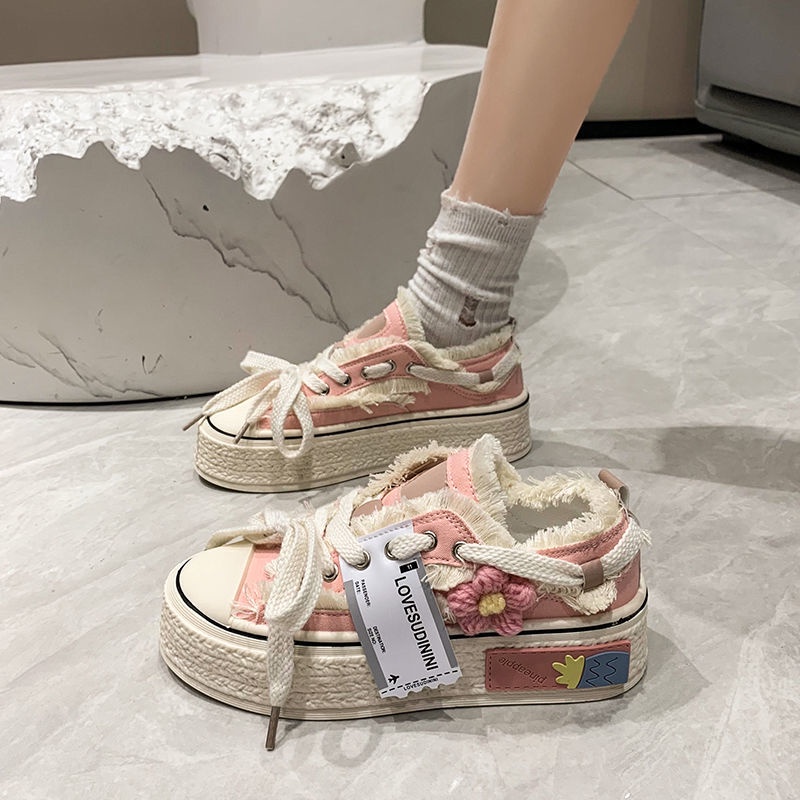 Giày Thể Thao Canvas Đế Dày Thoáng Khí Thời Trang Cho Nữ