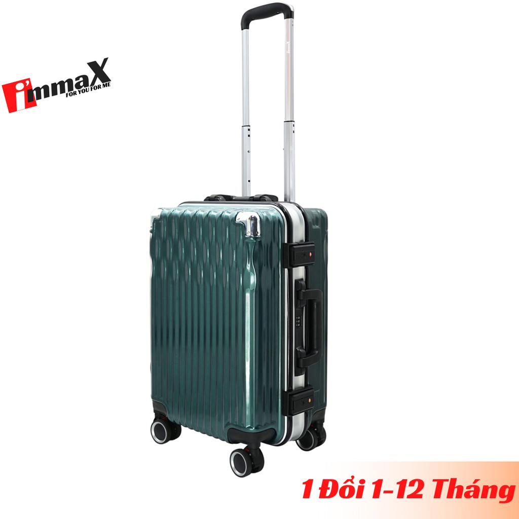 Vali kéo khung nhôm nắp gập size 20inch xách tay lên máy bay immaX A19