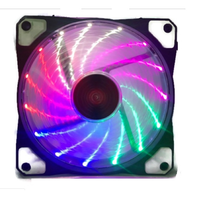 Quạt Fan Case 12 cm led 7 màu (15 bóng )