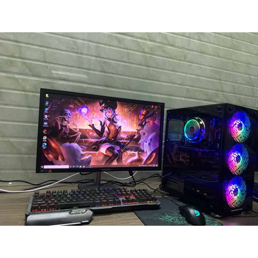 Bộ máy tính chiến GTA5 PUBG CF + màn hình 24in 27in phím chuột led