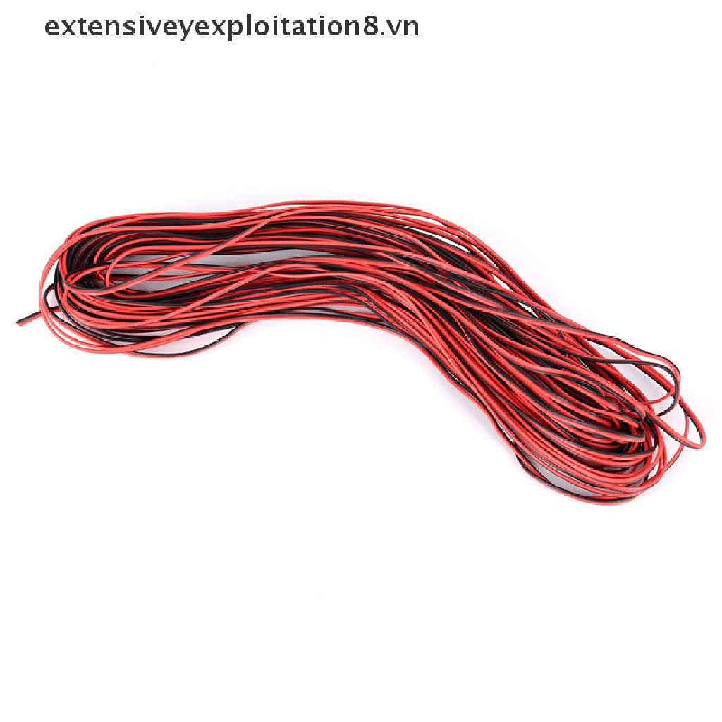 Dây Cáp Nối Dài 2Pin 10m Màu Đỏ / Đen Chuyên Dụng Cho Đèn Led Xe Hơi / Xe Máy