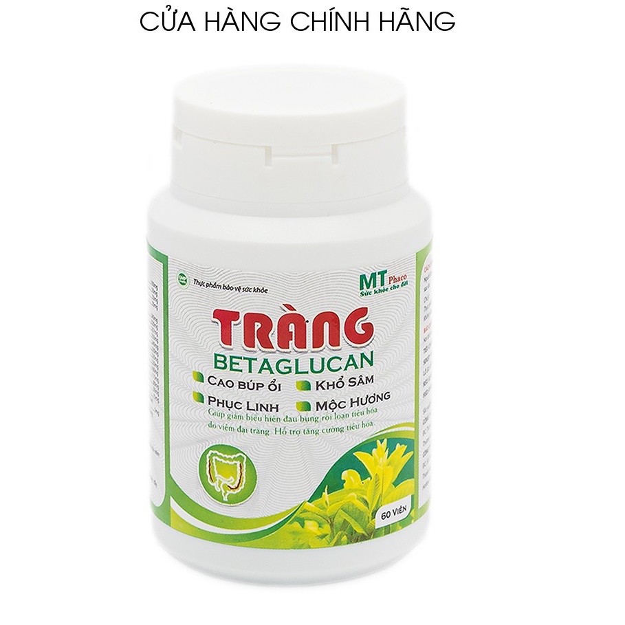 Viên uống Tràng Betaglucan giảm đau viêm đại tràng - Hộp 60 viên