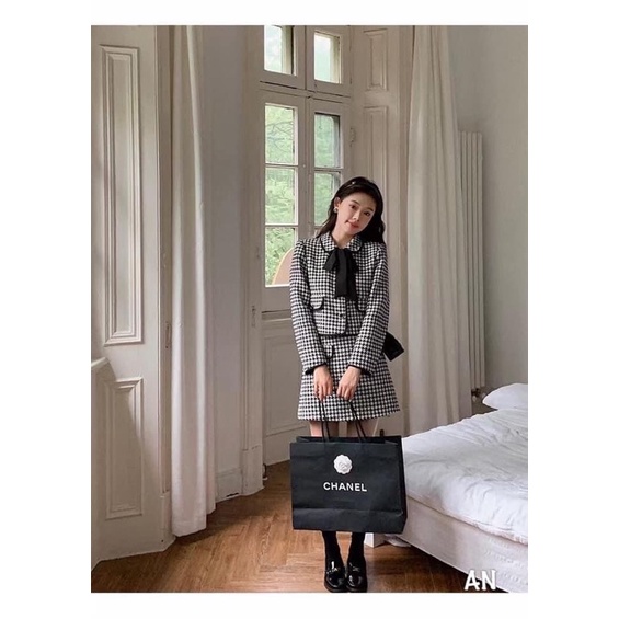 Sét dạ tiểu thư cao cấp tặng kèm nơ cài cổ full 3 màu kèm ảnh thật _Tiệm của Ả | BigBuy360 - bigbuy360.vn