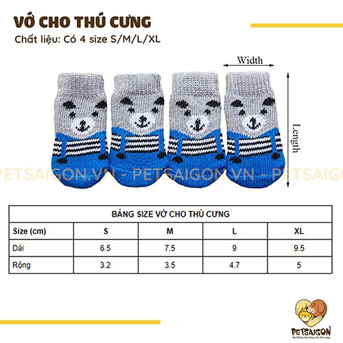 TẤT VỚ CHO THÚ CƯNG (BỘ 4 CHIẾC)