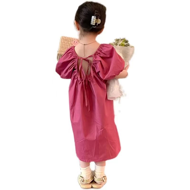 Đầm Dài Họa Tiết Chấm Bi Phong Cách Hàn Quốc Thời Trang Mùa Hè Mới Dành Cho Bé Gái 2022