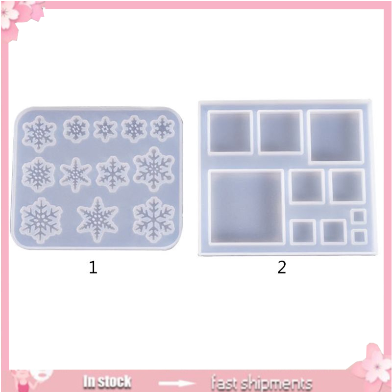 Khuôn Silicone Làm Trang Sức Hình Bông Tuyết Xinh Xắn